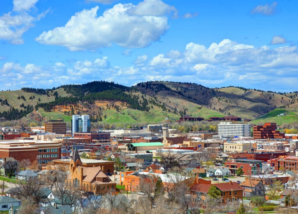 View of downtown Rapid City, South Dakota